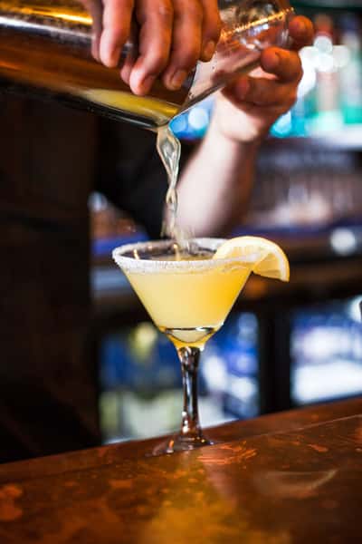 making a cocktail