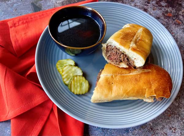 French Dip and Swiss Hoagie
