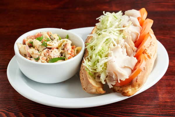 Turkey submarine with fresh lettuce and tomato