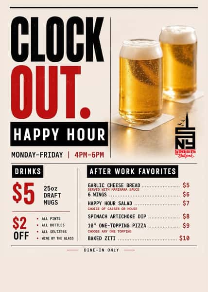 happy hour menu