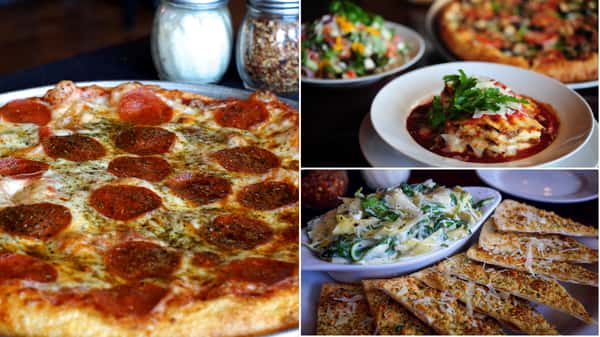 Variety of pizza and entrees from Streets of NY