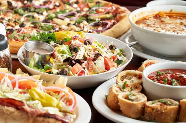 Salads, pizza, and more for any catering event