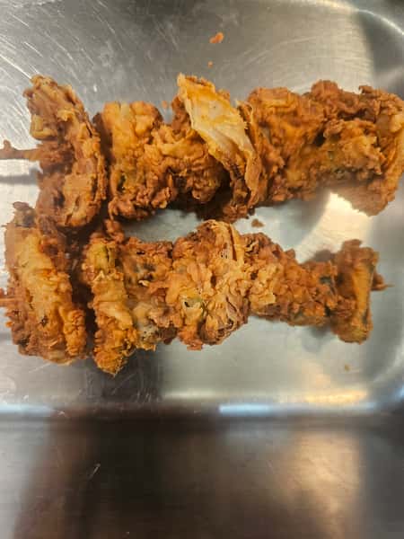 Vegetarian deep fried skewers