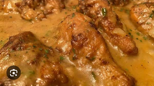 smothered Fried chicken and gravy
