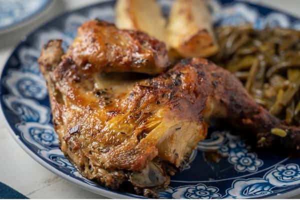 Roasted chicken Mediterranean cuisine