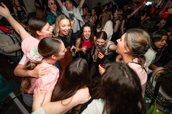 group of girls on a dancefloor