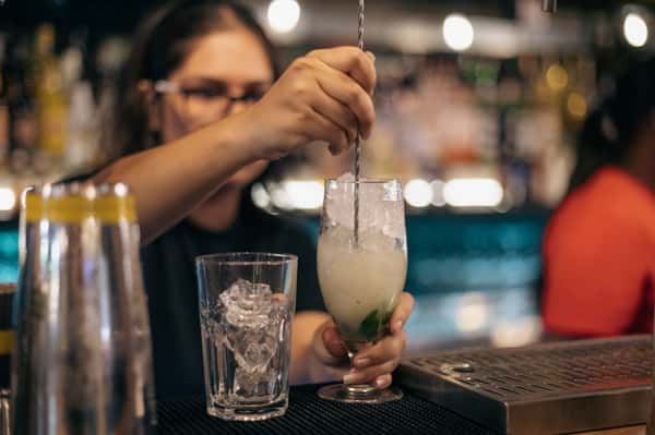 bartender making cocktail