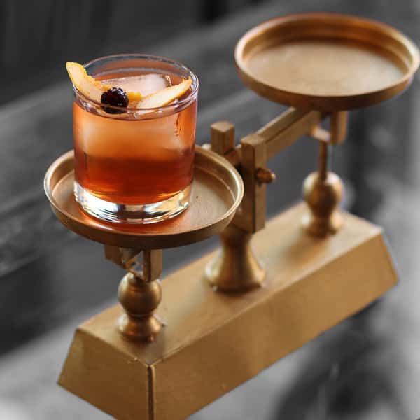 Old fashioned on vintage scale