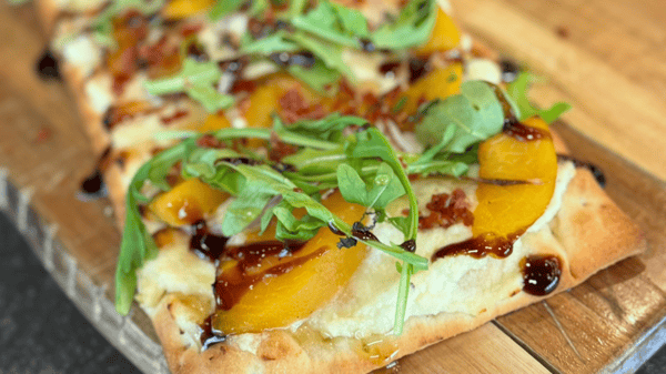 Peach and Ricotta Flatbread