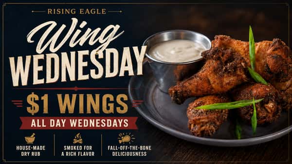 Promotion of different wings options for Wing Wednesday