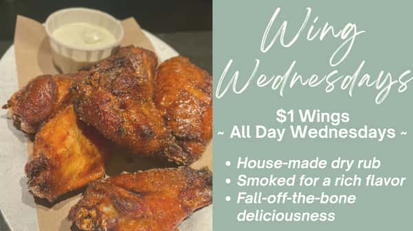 Promotion of different wings options for Wing Wednesday