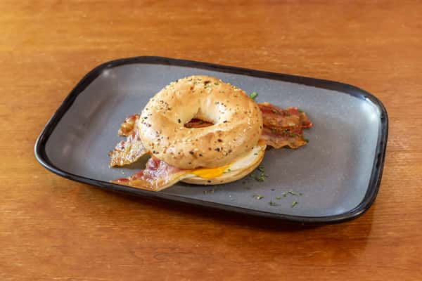 Bacon Egg Cheese Breakfast Sandwich On Bagel