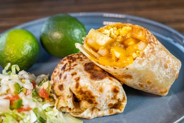Bacon & Pork Green Chili Breakfast Burrito