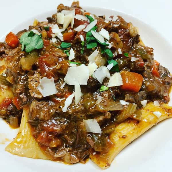 Short Rib Ragu with stuffed rigatoni