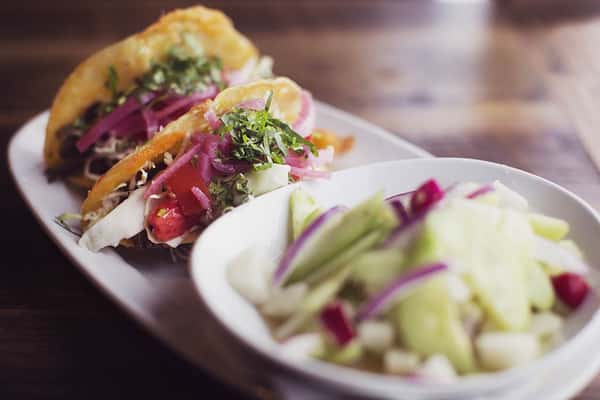 Two Crispy Tacos and One Side