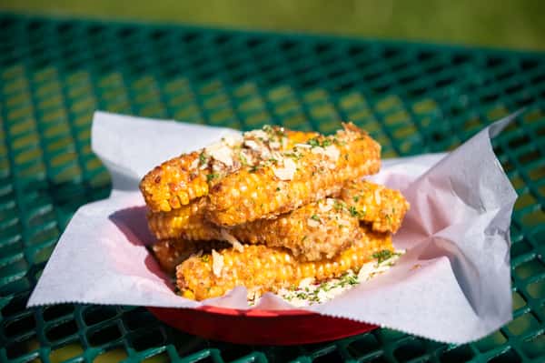 Crispy Garlic Parm Corn Ribs