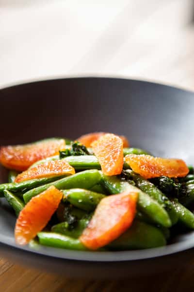 oranges and green beans
