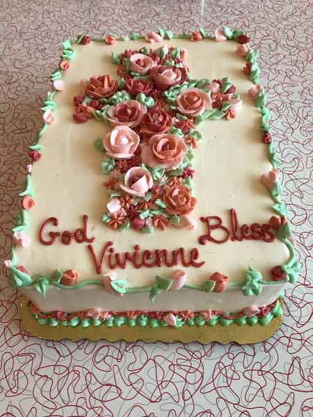 cake with rose cross