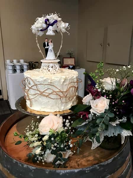 cake with topper
