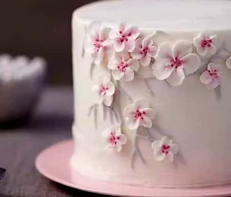 CHERRY BLOSSOM GREAT WHITE WHOLE CAKE 💮🌸
