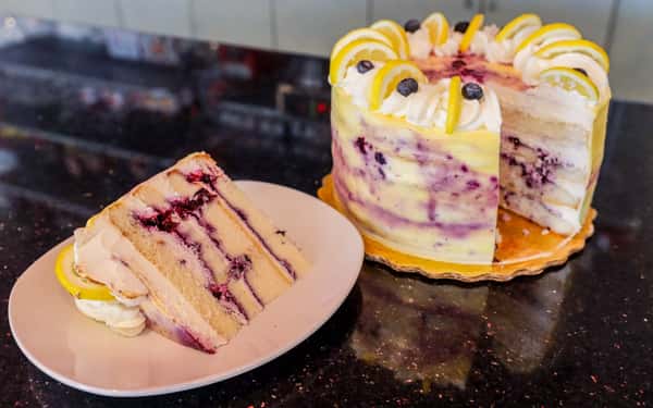 White Chocolate Lemon Blueberry Whole Cake