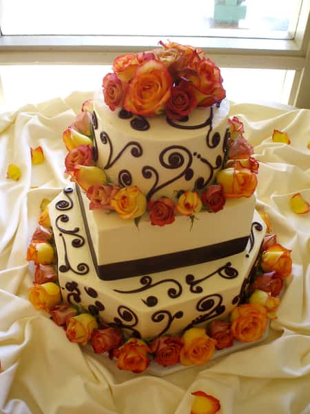 orange rose cake