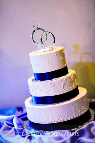 cake with ribbon