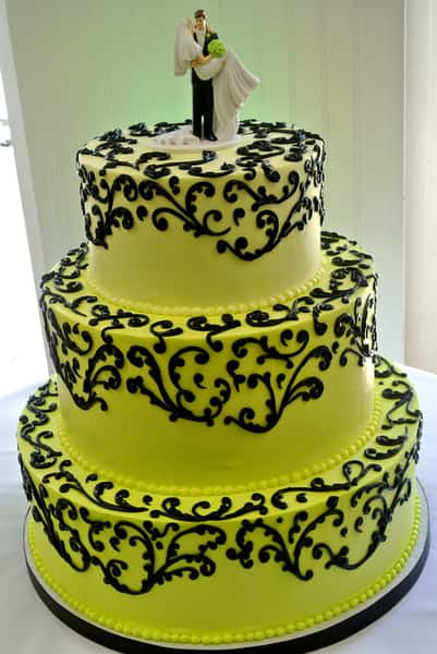 neon yellow cake