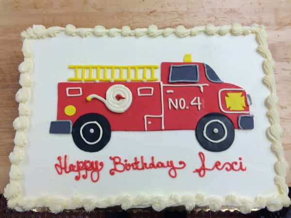 fire truck cake