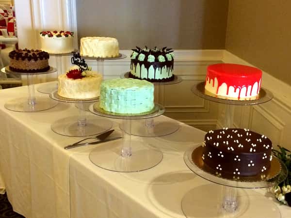 group of cakes