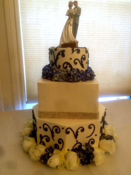 decorative tiered cake