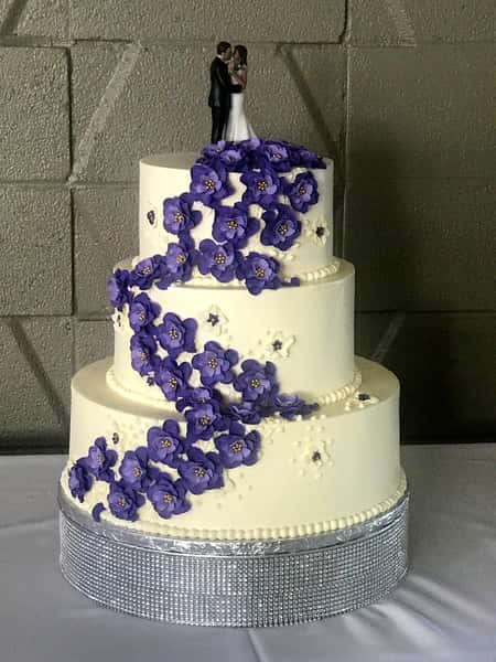 purple flower cake