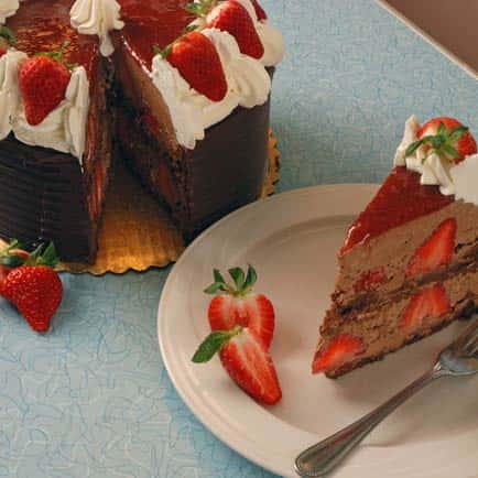 Chocolate Strawberry Mouse Torte