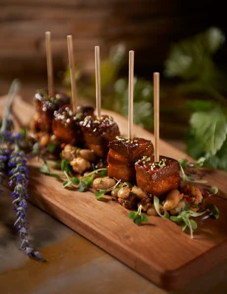 Crispy Kurobuta Pork Belly Lollipops