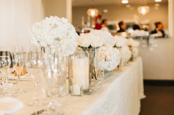 table and flowers