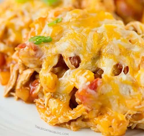 Enchiladas Cazuela de Pollo (Chicken Enchilada Casserole)