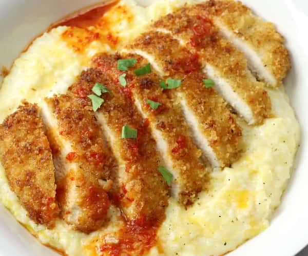 Milanesa N Cheesy Grits