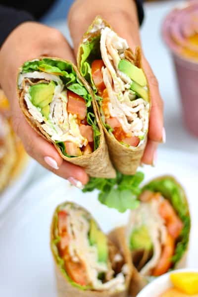 Turkey & Swiss wrap