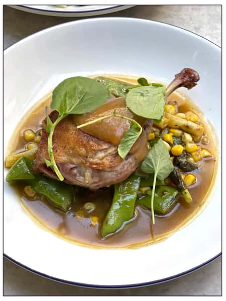 duck leg with vegetables