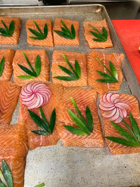 Rice Paper Wrapped Salmon