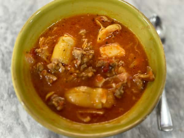 Curry type meal in a bowl