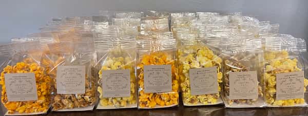 Packaged sweets on display