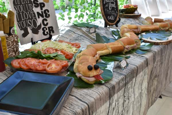 Table set up for a party or event
