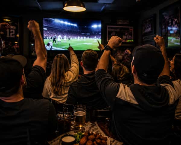 Sports bar atmosphere