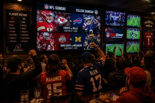 Sports bar atmosphere