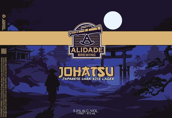 Johatsu - Japanese Dark Rice Lager - 4 Pack Cans