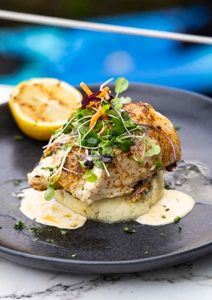 pan seared sea bass