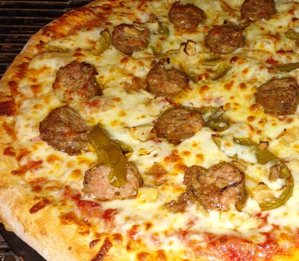 Sausage Link & Peppers Pizza