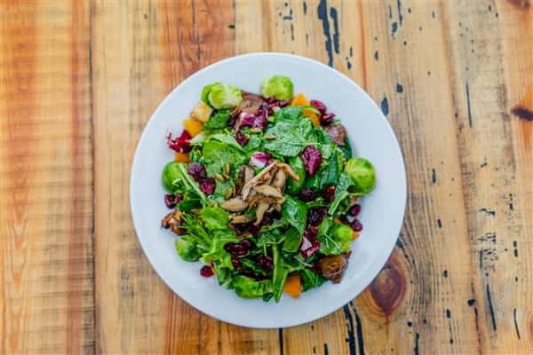 grain salad with brussel sprouts