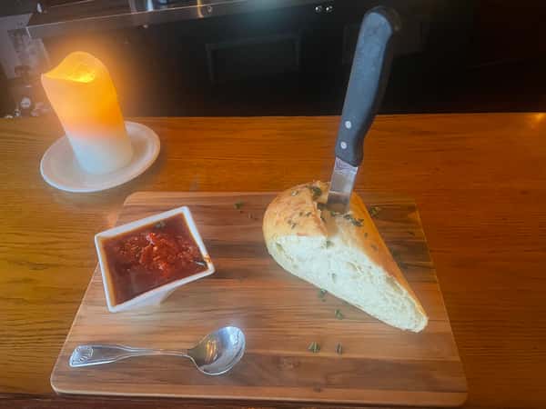 Hot bread with spicy Tomato oil